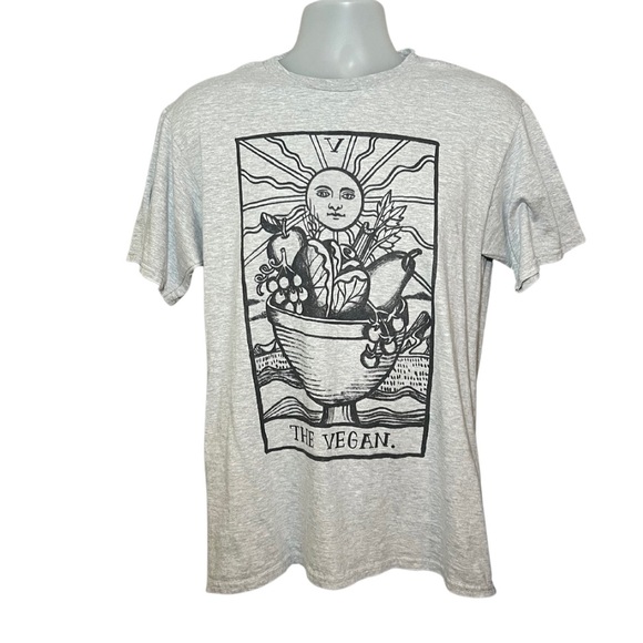 Port and Company Other - The Vegan Tarot Card Graphic Short Sleeve Tee Shirt Size Medium